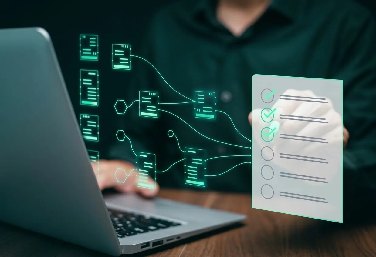 Profissional trabalhando em projeto de transformação digital